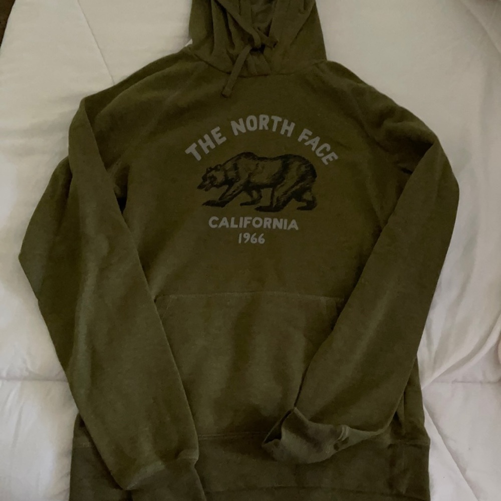 Dark green the north face hoodie